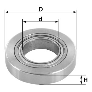 ENT 00141 Kugellager mit Ring D 19 mm, d 4,76 mm, H 5 mm