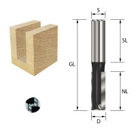 ENT Nutfräser HW S12x40 Z2+1 D12x30 mm GL 74 mm mit HW Grundschneide