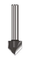 ENT 12040 V-Nutfräser und Schriftenfräser HW, Schaft (S) 8 mm, Durchmesser (D) 12,7 mm, NL 15,9 mm, E 60°, SL 32 mm