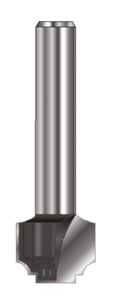 ENT 13183 Nutenprofilfräser HW, Schaft (S) 12 mm, Durchmesser (D) 12,7 mm, NL 9,5 mm, R 2 mm, SL 40 mm