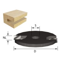 ENT Scheibennutfräser HW, Schaft (S) 8 mm, Durchmesser (D) 47,6 mm, NL 3 - 4 mm