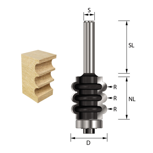 ENT 16024 Gratfräser HW (HM), Schaft (C) 12 mm, Durchmesser (A) 12,7 mm, B 12,7 mm, E 14°, D 40 mm, ohne Vorschneider ENT 16024 Gratfräser HW (HM), Schaft (C) 12 mm, Durchmesser (A) 12,7 mm, B 12,7 mm, E 14°, D 40 mm, ohne Vorschneider