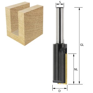 ENT Wendeplatten - Nutfräser HW, Schaft (S) 12 mm, Durchmesser (D) 8 - 22 mm, NL 20 - 50 mm, Z1, GL 63 - 94 mm
