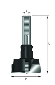 ENT Zylinderkopfbohrer HW (HM) mit Spannfl&auml;che S10 D25 GL70mm Rechts