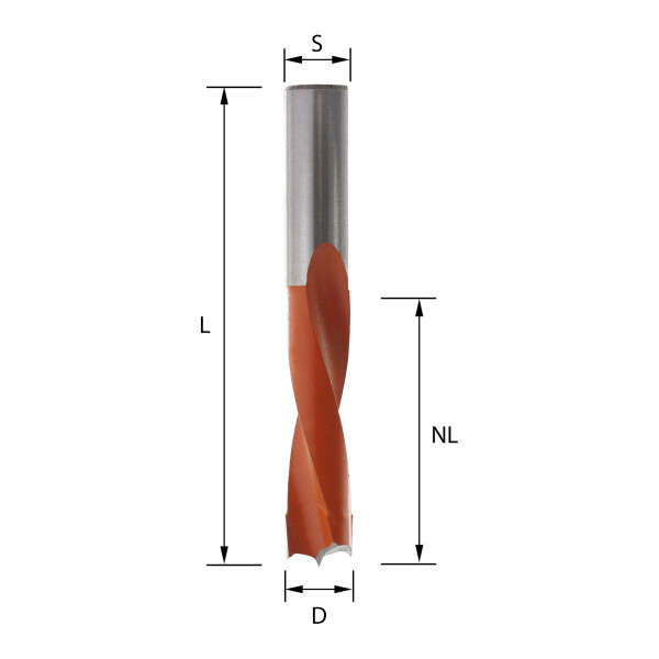 ENT Dübelbohrer HW 5mm - Schaft 10mm Für Präzise Bohrungen