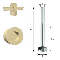 ENT Spur Bit 100mm - NL100 GL160 S12,7 - 3 Flächen