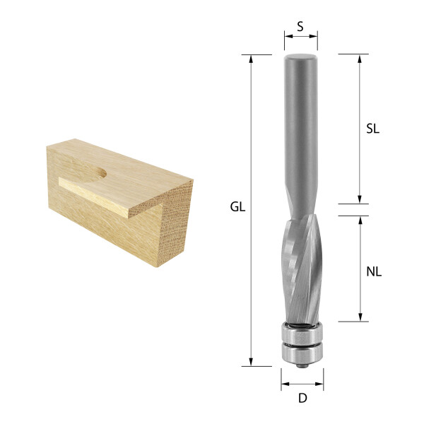 3tlg Bit Fräser Satz Flush Holzbearbeitung Schaft  Produktbild-Vorschau 5