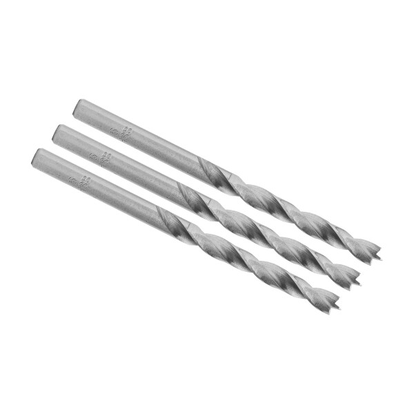 ENT HSS-G Holzspiralbohrer &Oslash; 6,0 mm in der 3er Packung geschliffener HSS Holzbohrer mit Vorschneider