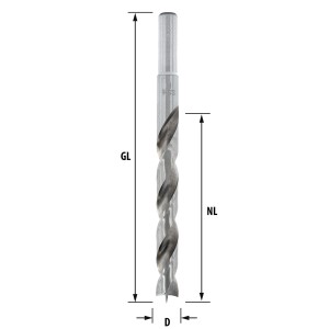 ENT HSS-G Holzspiralbohrer &Oslash; 11 mm geschliffener HSS Holzbohrer mit Zentrierspitze