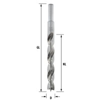 ENT HSS-G Holzspiralbohrer &Oslash; 12,5 mm geschliffener HSS Holzbohrer mit Zentrierspitze