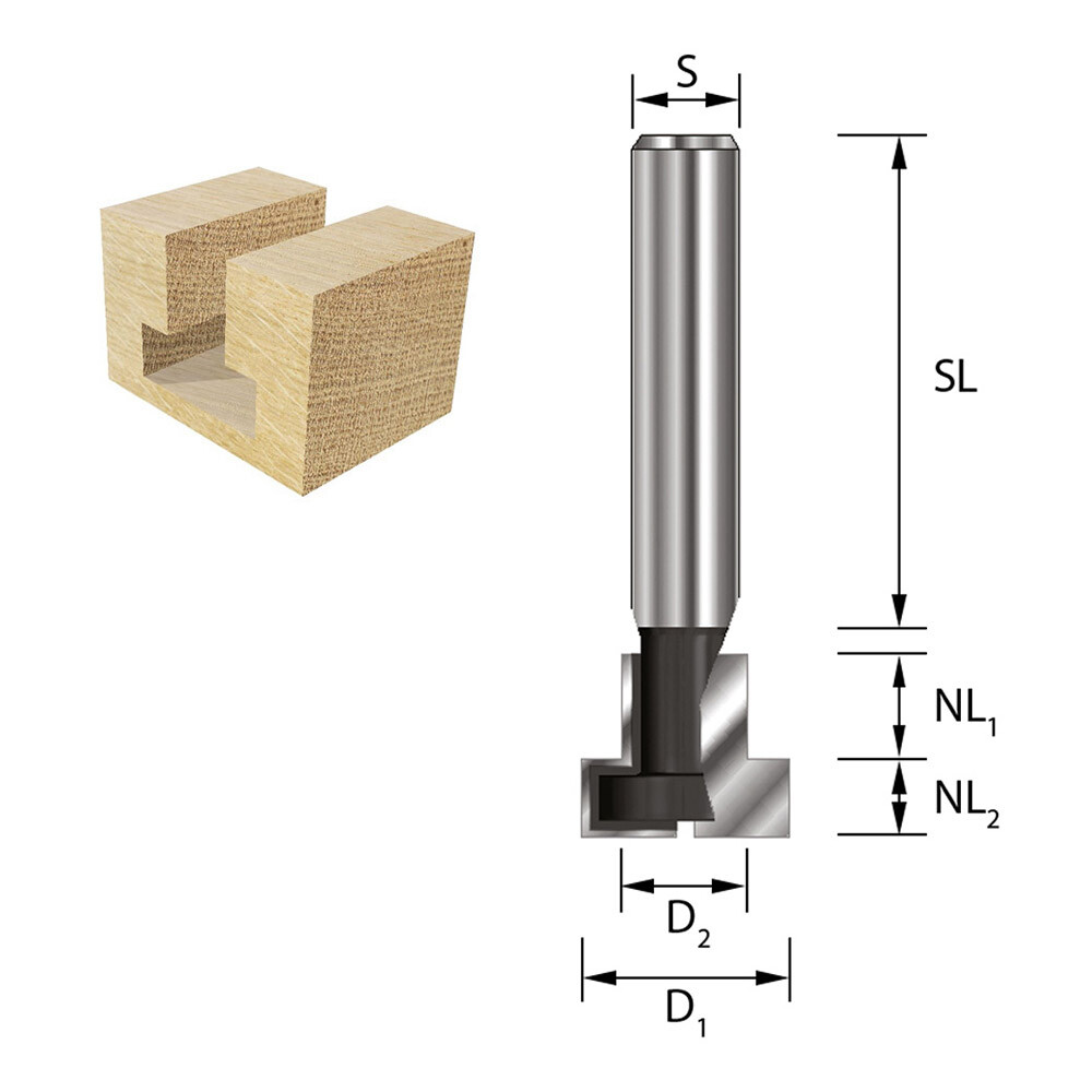 Nutfräser HW Z2 D: 9mm NL: 20mm Produktbild-Vorschau 10