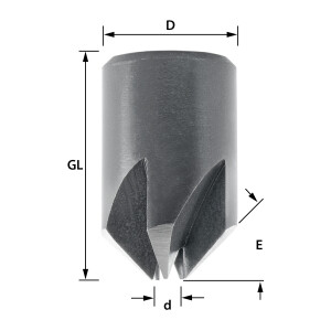 ENT Aufsteckversenker HSS, Durchmesser (d) 8 mm, D 20 mm,...