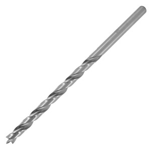 ENT Holzspiralbohrer &Oslash; 7 mm, extra lang 150 mm, HSS-G, mit Zentrierspitze und Vorschneider