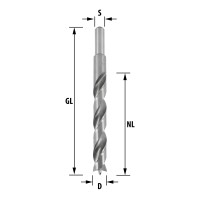 ENT Holzspiralbohrer &Oslash; 13 mm, extra lang 150 mm, HSS-G, mit Zentrierspitze und Vorschneider