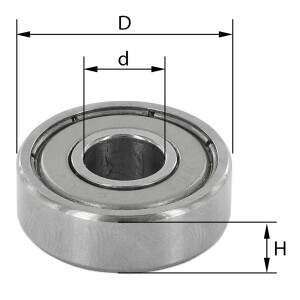 ENT Ersatzteil Kugellager D 22 x d 9,5 x H 7 mm