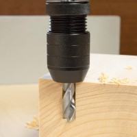 ENT 2-tlg. Tiefenanschlag-Set, variabel Ø 3 - 11 mm, BohrStopp aus Alu für Holzbohrer