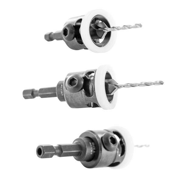KEWAYO Senkbohrer Holz Set – 5 Stück, 8 Mm Schaft, Mit Tiefenanschlag, 2,8–4,0 Mm, Für Holz, Kunststoff & PVC, Hartmetallspitze KEWAYO Senkbohrer Holz Set – 5 Stück, 8 Mm Schaft, Mit Tiefenanschlag, 2,8–4,0 Mm, Für Holz, Kunststoff & PVC, Hartmetallspitze